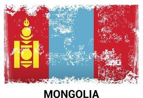 Mongolei-Flaggen-Designvektor vektor