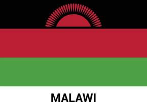 Malawi-Flaggen-Designvektor vektor