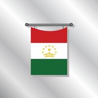 illustration av tadzjikistan flagga mall vektor