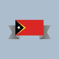 illustration av timor leste flagga mall vektor