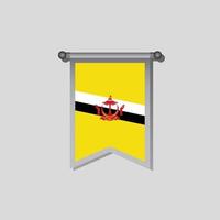 illustration der brunei-flaggenschablone vektor