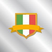 illustration av Italien flagga mall vektor