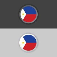 illustration av filippinerna flagga mall vektor