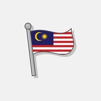 Illustration der Malaysia-Flaggenvorlage vektor