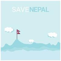 spara nepal typografisk design vektor