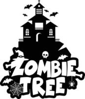 zombie fest typografi design vektor