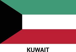 Kuwait-Flaggen-Designvektor vektor