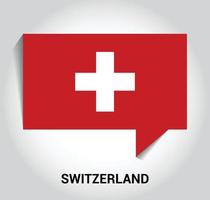Designvektor der Schweizer Flagge vektor