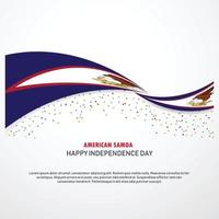 amerikanisch-samoa glücklicher unabhängigkeitstag hintergrund vektor