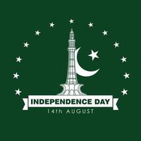 pakistanischer unabhängigkeitstag-designvektor vektor