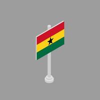 illustration av ghana flagga mall vektor