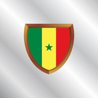 Illustration der Senegal-Flaggenvorlage vektor