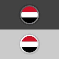 Illustration der Jemen-Flaggenvorlage vektor