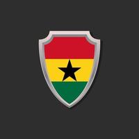 illustration av ghana flagga mall vektor