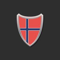 Illustration der Norwegen-Flaggenvorlage vektor