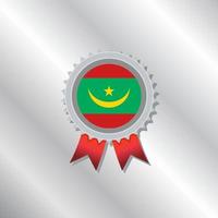 Illustration der Mauretanien-Flaggenvorlage vektor