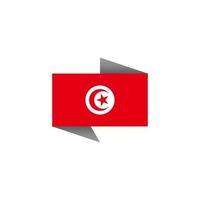 illustration av tunisien flagga mall vektor