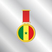 illustration av senegal flagga mall vektor