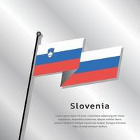 illustration av slovenien flagga mall vektor