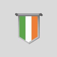 illustration av irland flagga mall vektor