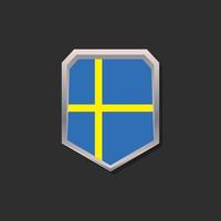 illustration av Sverige flagga mall vektor