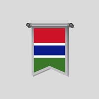 Illustration der Gambia-Flaggenvorlage vektor