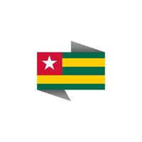 illustration av Togo flagga mall vektor