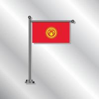 Illustration der kirgisischen Flaggenvorlage vektor