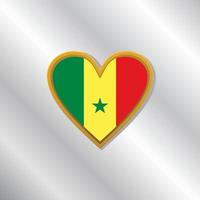 Illustration der Senegal-Flaggenvorlage vektor