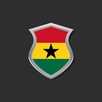 illustration av ghana flagga mall vektor