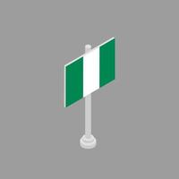 Illustration der nigerianischen Flaggenvorlage vektor