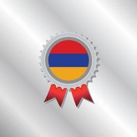 illustration av armenia flagga mall vektor