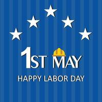 Happy Labor Day Card mit Typografie-Vektor vektor