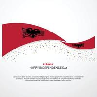 albania Lycklig oberoende dag bakgrund vektor