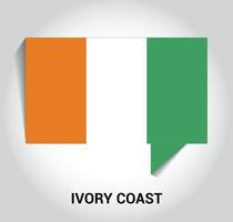 Designvektor der Elfenbeinküstenflagge vektor