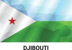 djibouti flagga design vektor