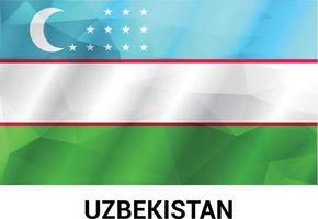 Designvektor der usbekischen Flagge vektor
