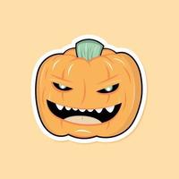 Halloween-Kürbis orange glücklicher Feiertagsillustrationsvektor auf Hintergrund vektor