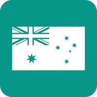 Australien Glyphe rundes Hintergrundsymbol vektor