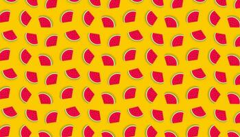 vattenmelon skivor mönster vektor