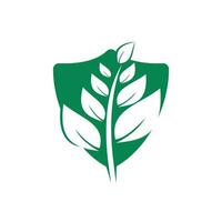 Natur-Logo-Design. Symbol für grüne tropische Blätter. Baumlaub-Logo-Vorlage. vektor