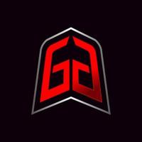 gg anfängliches Gaming-Logo vektor