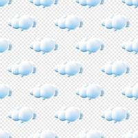 sömlös mönster med moln. söt moln mönster. tecknad serie moln bakgrund blå himmel sömlös mönster. vektor illustration
