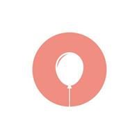 Ballon-Logo-Design. Glück-Logo-Konzept. Feier-Luftballon-Symbol. vektor