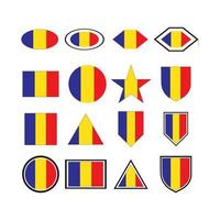 rumänska flagga logotyp vektor