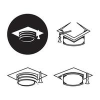 Bachelor-Hut-Logo vektor