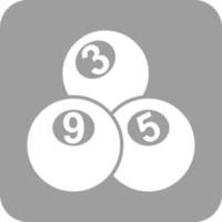 Snooker-Bälle Glyphe rundes Hintergrundsymbol vektor