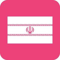 Iran Glyphe rundes Hintergrundsymbol vektor