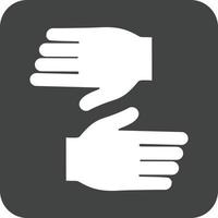 Handschuhe Glyphe rundes Hintergrundsymbol vektor