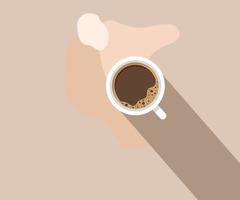 Vektorgrafikdesign, Illustration einer Tasse schwarzen Kaffees vektor